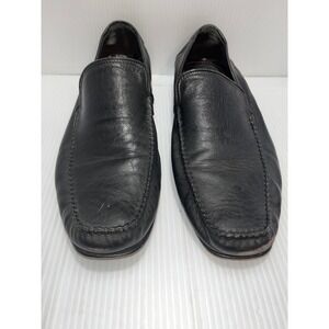 COACH Lionel Loafers Black Leather Men's Size 10.5 D Made in Italy Moc Toe VTG